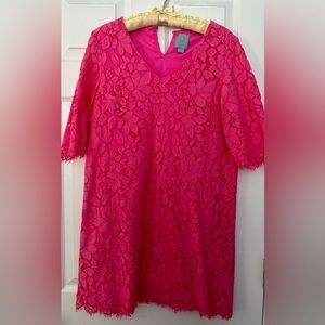 Nordstrom’s CeCe lace fuchsia dress Size 10